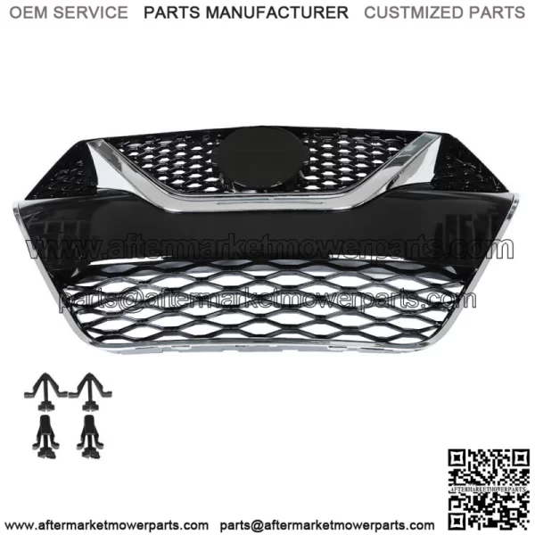 For 2016 2017 Nissan Maxima Front Upper Grille Chrome Black Kit 32887zv - Image 2