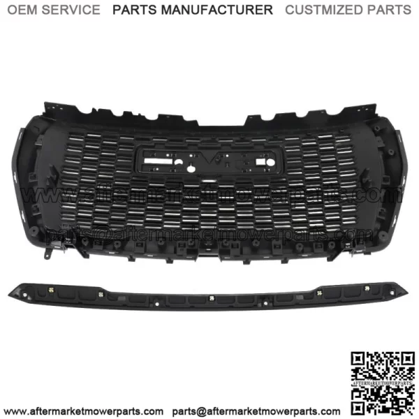 For 21-23 GMC Yukon/Yukon XL Denali Front Grille&Hood Molding Gloss Black Grill - Image 2