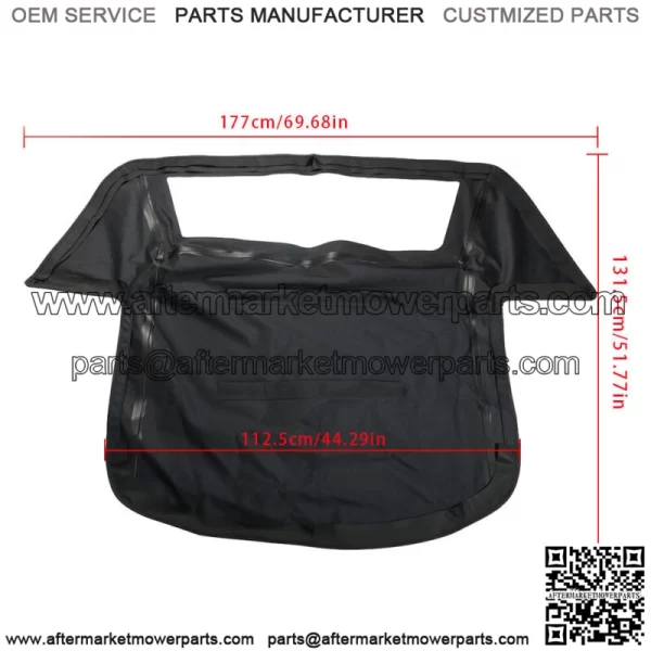 Convertible Soft Top With Plastic Window For 1986-1993 Chevy Corvette Black - Image 2