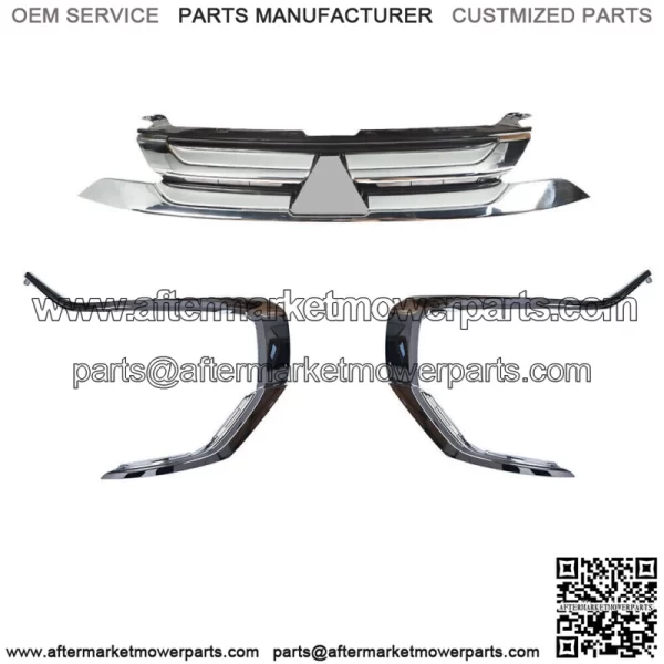 For Mitsubishi Outlander 2016-2018 Upper Grille+Front Bumper Trim Molding L+R