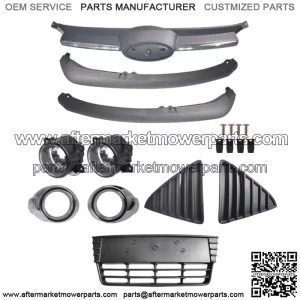 For 2012-2014 Ford Foc Front Bumper Grill Cover Assembly Fog Lights