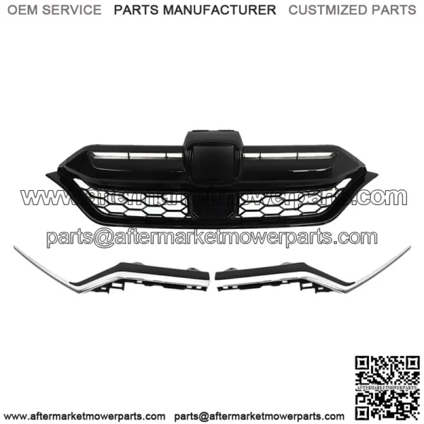 Front Bumper Grille & Chrome Trim Decor Strip Fit For 2020-2022 Honda CR-V - Image 2