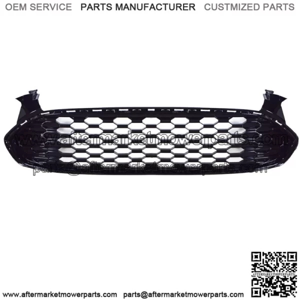 For 2013 2014 2015 2016 Ford Fion Gloss Black Honeycomb Front Grille - Image 2