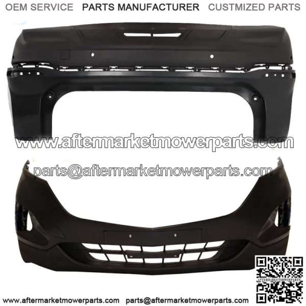 Front Bumper Cover&Rear Bumper Cover Primed Plastic For 2018 2019 Chevy Equinox