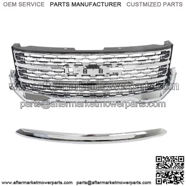 For 2020 2021 2022 GMC Acadia Front Upper Grille Denali & Hood Front Molding - Image 3