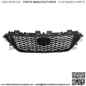 For 2015-2017 Hyundai Sonata Front Upper Grille Black W/O Radar Hole Plastic