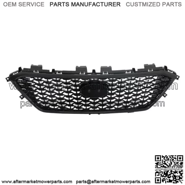 For 2015-2017 Hyundai Sonata Front Upper Grille Black W/O Radar Hole Plastic