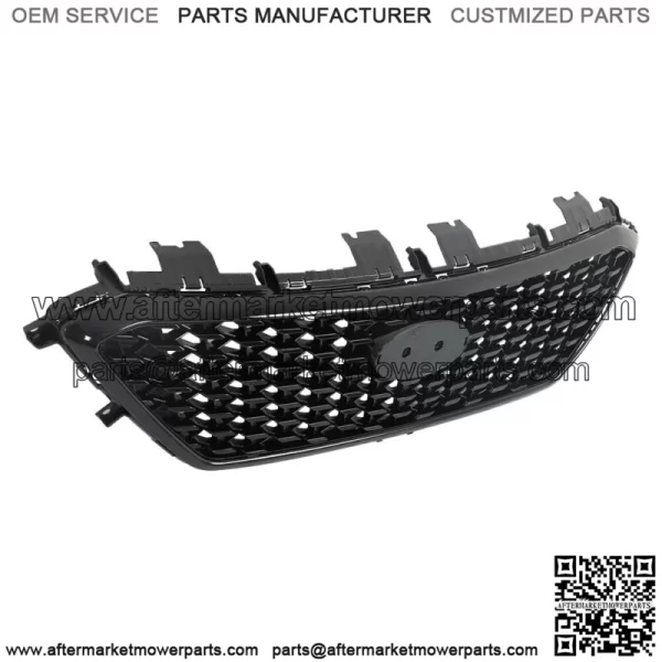 For 2015-2017 Hyundai Sonata Front Upper Grille Black W/O Radar Hole Plastic - Image 3