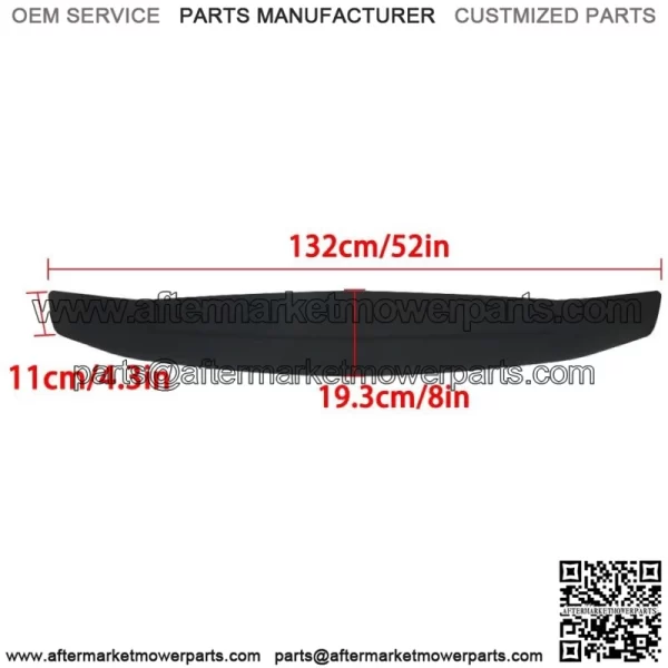 52" Universal Matte Black Trunk Spoiler Wing Fin Tail w/ LED Lights 2 Pedestal - Image 3