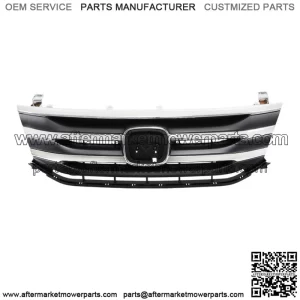 For 2011-2013 Honda Odyssey Front Upper Black Chrome Molding Trim Grill Grille