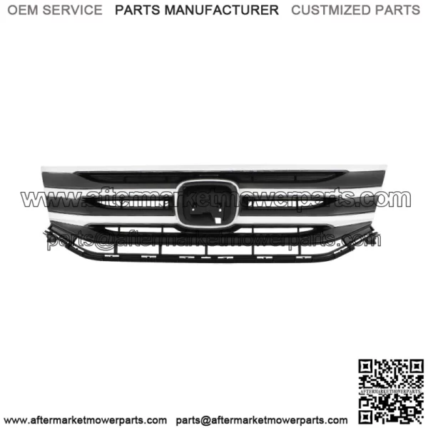 For 2011-2013 Honda Odyssey Front Upper Black Chrome Molding Trim Grill Grille - Image 2