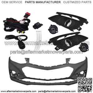 Front Bumper Cove W/O Park Assistr&Haloge Fog Lights For 2016-18 Chevy Cruze LS
