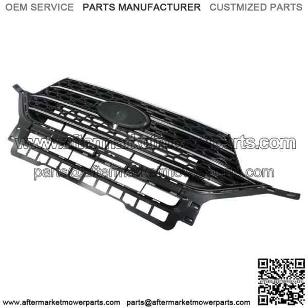 Front Radiator Grille Gloss Black & Chrome For Ford Explorer XLT 2020 2021 - Image 3