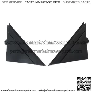 Fit For 2012-17 Fiat 500 Left & Right Door Mirror Flag Cover Moldings Gloss BLK