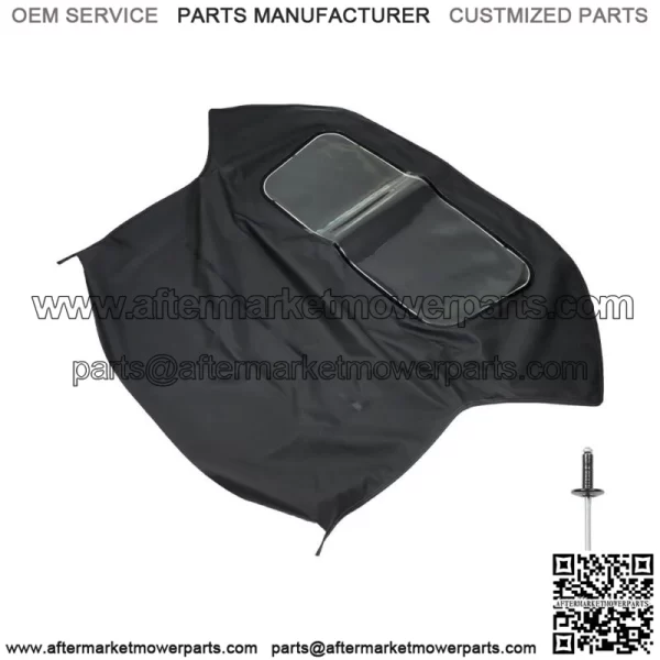 For 1966 1967-1979 Fiat 124 Spider CS1 Convertible Soft Top Black Vinyl - Image 2
