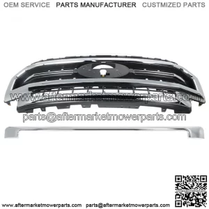 For Ford  F-250 F-350 2020-2022 Lariat Chrome Grill Satin Aluminum&Black