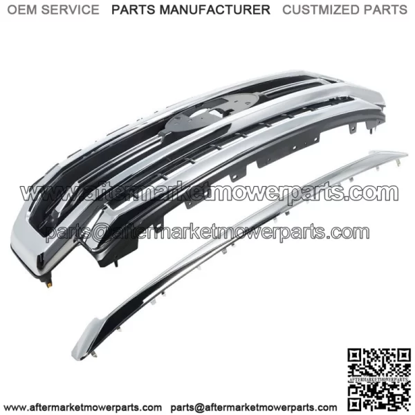 For Ford  F-250 F-350 2020-2022 Lariat Chrome Grill Satin Aluminum&Black - Image 2