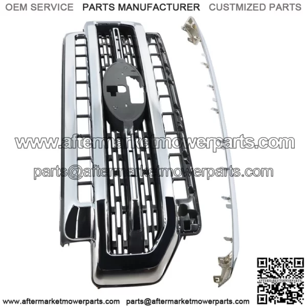 For Ford  F-250 F-350 2020-2022 Lariat Chrome Grill Satin Aluminum&Black - Image 3