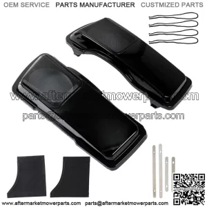 6??9" Vivid Black Speaker Lids For Touring 1994-2013 Saddlebags CVO Style