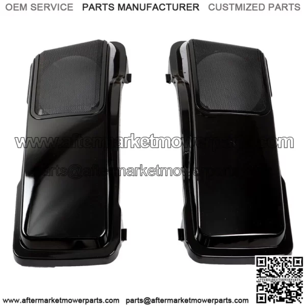 6??9" Vivid Black Speaker Lids For Touring 1994-2013 Saddlebags CVO Style - Image 2