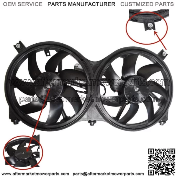 Dual Radiator and Condenser Fan Assembly For Nissan Pathfinder Infinity QX60 - Image 5