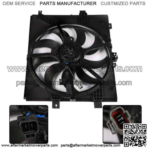 Radiator Cooling Fan Assembly For 2012-2018 Nissan Versa Sedan & Note 214819KK0A - Image 3