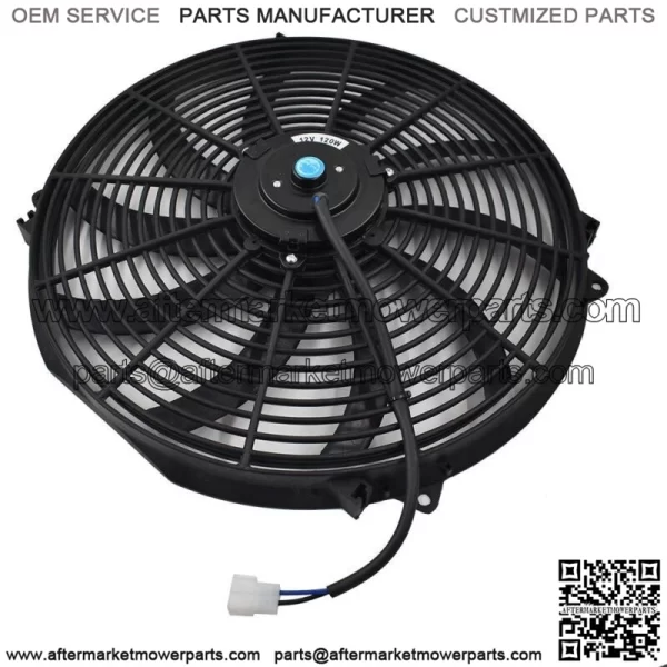 16" Electric Radiator Fan High 3000 + Cfm Thermostat Wiring Switch Relay Kit - Image 3
