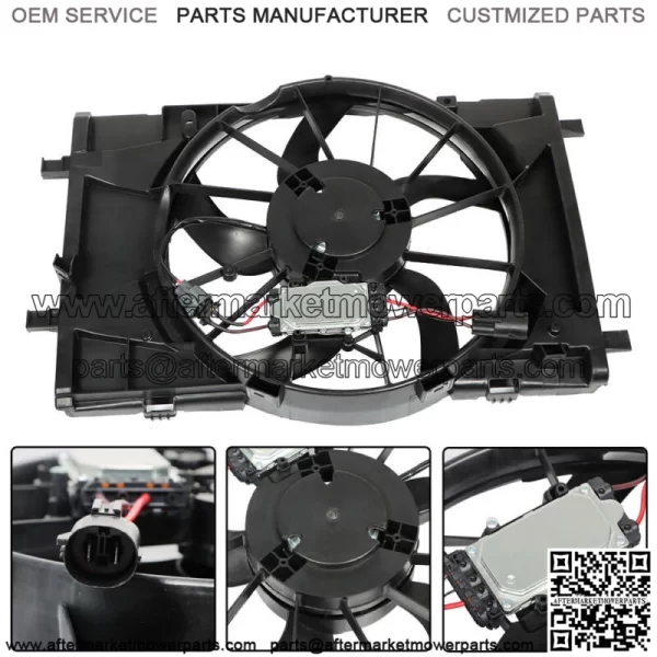 Radiator Cooling Fan Assembly FO3115183 For 2010-2012 Ford Fusion 2.5L 3.0L - Image 2