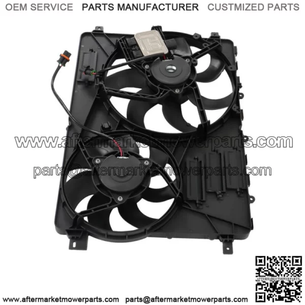 Radiator Cooling Fan Assembly w/ Control Module Shroud for Land Rover LR2 13-15 - Image 2