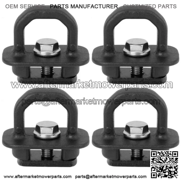 Truck Bed Side Wall Tie Down Hooks 4PC Set Black For Sierra Silverado Canyon (For: More than one vehicle)