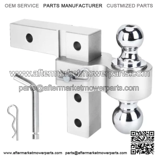 6-inch trailer hook 2"*2-5/16" with double lock#silver