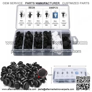 Assortments Push Pin Retainer Car Parts Body Bumper Clip Rivet Trim Molding Kit (For: More than one vehicle)