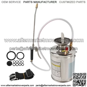 Stainless Steel 1 Gallon Hand-Pump Sprayer With Reinforced Hose 4L 12" Wand 3FT