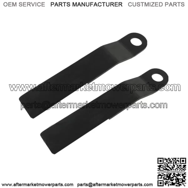 AR400 2pcs Heavy Duty Steel Mower For King Skidsteer Brush Hog Cutter Blades - Image 4