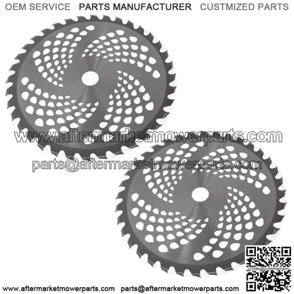 2 Pack Carbide Tip Brush Blades Fit For Cutter Trimmer Weed Eater 9" x 36T - Image 2