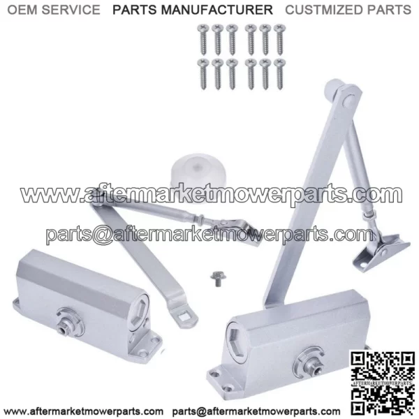 2x 25-45KG Universal Hardware Heavy-Duty Commercial Door Closer Aluminum - Image 2