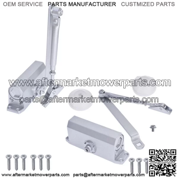 2x 25-45KG Universal Hardware Heavy-Duty Commercial Door Closer Aluminum - Image 3