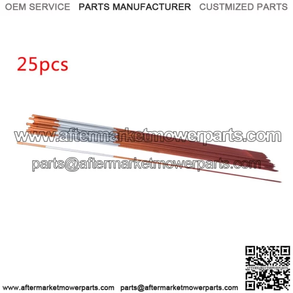 Driveway Markers 48'' Orange 25/50 Pcs 1/4'' 5/16'' Driveway Poles Snow Markers - Image 3