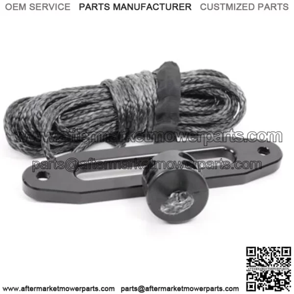 Sheath Black 1/4"x50' 8500LB Synthetic Winch Rope Line Recovery Cable For ATV - Image 2