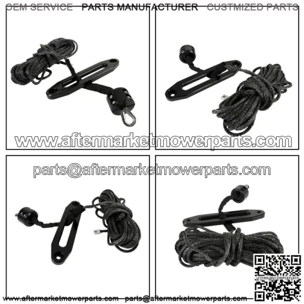 Sheath Black 1/4"x50' 8500LB Synthetic Winch Rope Line Recovery Cable For ATV - Image 3