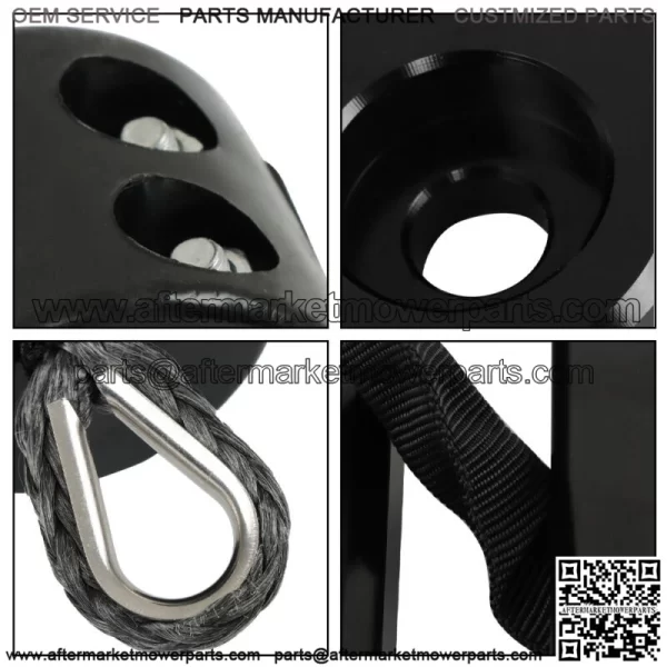 Sheath Black 1/4"x50' 8500LB Synthetic Winch Rope Line Recovery Cable For ATV - Image 4