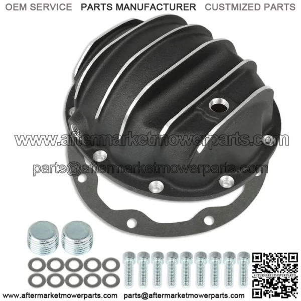 For 1984-2006 Jeep Dana 35 Rear Differential Cover w/Gasket & Drain Plug Black