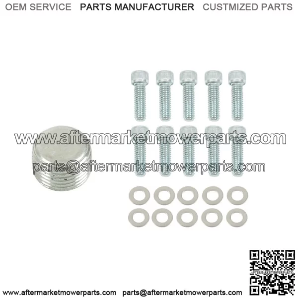 For Dana 44 10-Bolt Rear Aluminum Differential Cover with Gasket & Drain Plug - Image 2