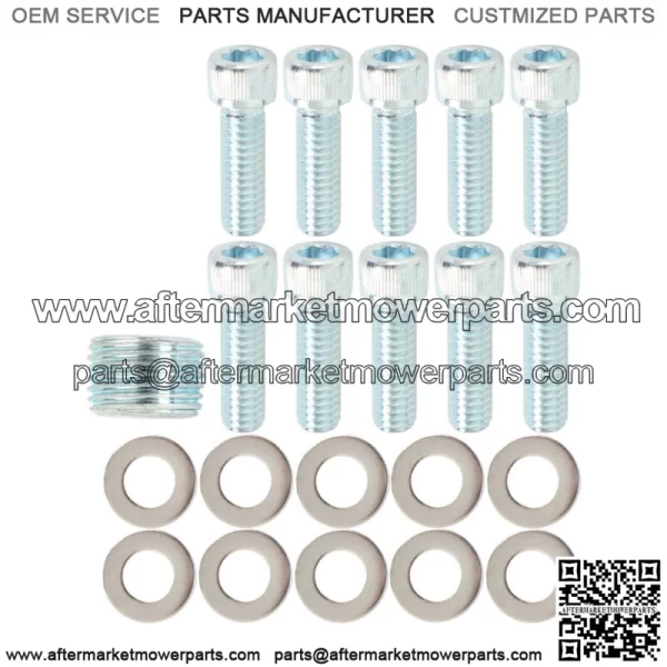 For Dana 60 10-Bolt Rear Aluminum Differential Cover with Gasket Drain Plug - Image 2