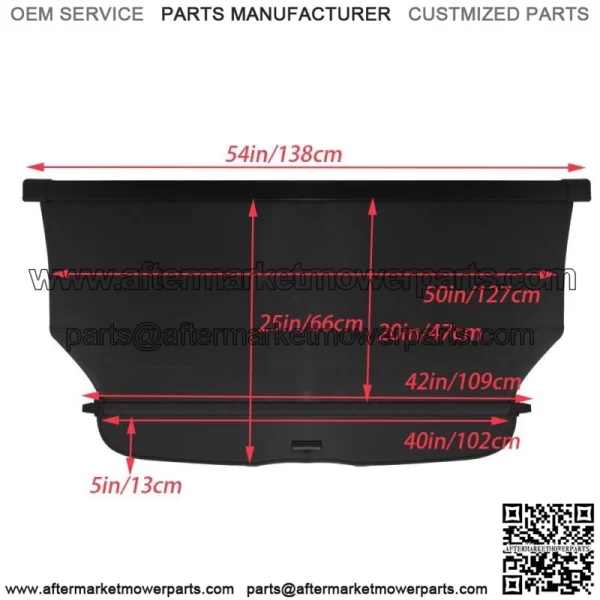 Rear Cargo Security Trunk Cover Black New For 2012-2016 Honda CRV Retractable - Image 3