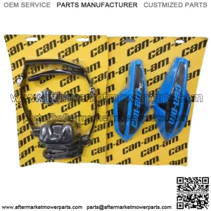 Can-Am Blue Wind Deflector Hand Guard Kit w/ Mounting Kit Complete Wrap Around
