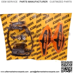 Can Am Orange Crush Wind Deflector Hand Guard Kit w/ Mounting Kit Wrap Around