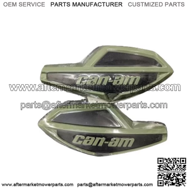 Can-Am Outlander Renegade Squadron Green Handlebar Wind Deflector Pair 715006117