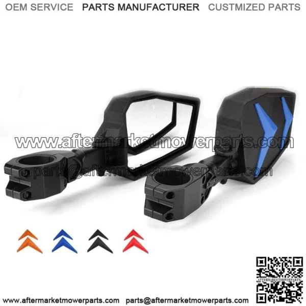 UTV Rear View Side Mirrors 1.75''- 2" Roll Bar For Honda Talon Can Am Yamaha YXZ (Fits: Yamaha Rhino 660)