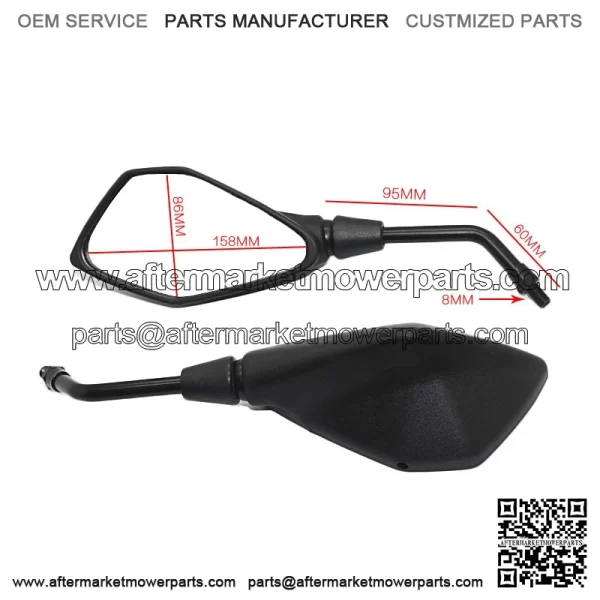 Motorcycle Rear Mirror ATV Car UTIV Universal Rearview Mirror Electric Reflector Dune Buggy Side Mirror Beach Buggy Parts Motorcycle Rearview Mirror - Image 4